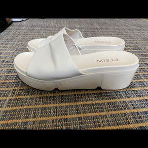 White Platform sandals